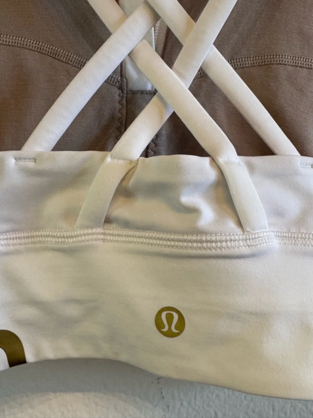 Lululemon Energy High-Neck Longline Sports Bra Special Edition White Spell Out